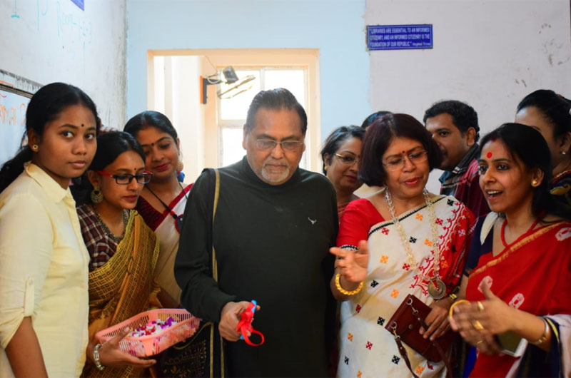 Inauguration of Little Magazine Exhition on Bhasha Dibas, Principal with Sri Sandip Dutta of Little Magazine Library