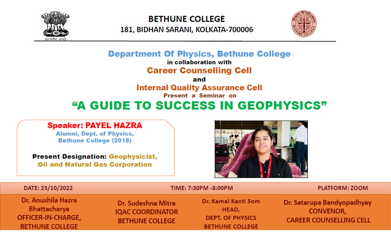 Seminar Organised by Bethune College Carrer Counselling Cell